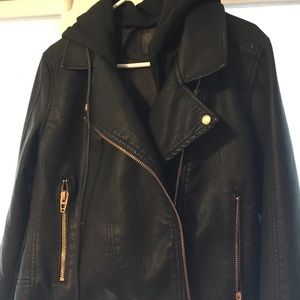 Blanknyc vegan leather moto jacket size xl
